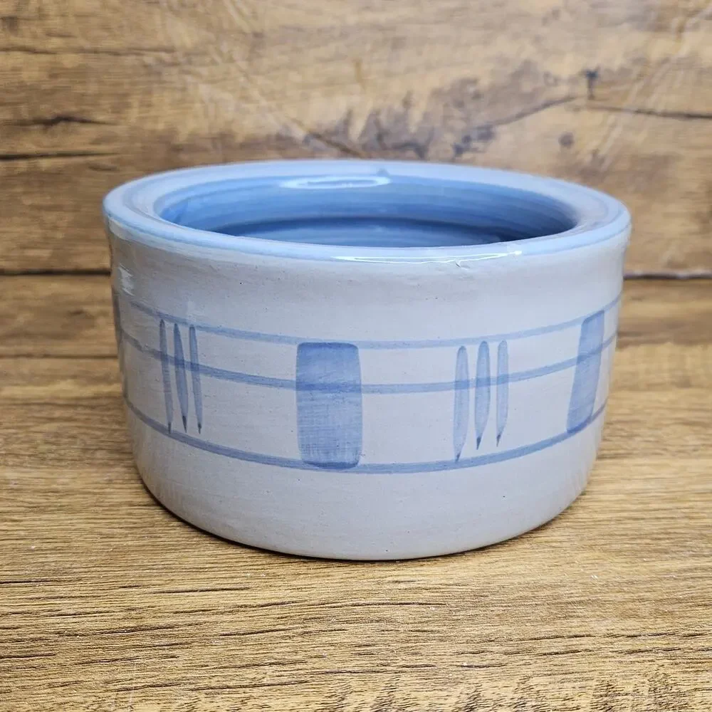 Louisville Stoneware Pottery Blue Grey small mixing cereal soup bowl